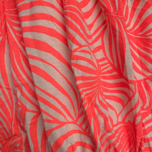 GAP Neon Pink and White Leaf print Maxi dress with pockets, NWT, sz XL - Picture 2 of 7